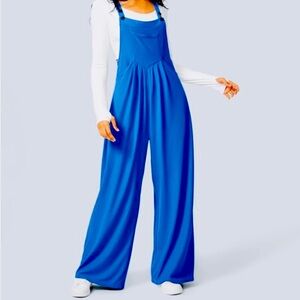 HALARA Royal Blue Wide-Leg Jumpsuit Romper